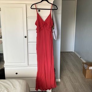 Anthropologie Red Maxi Dress